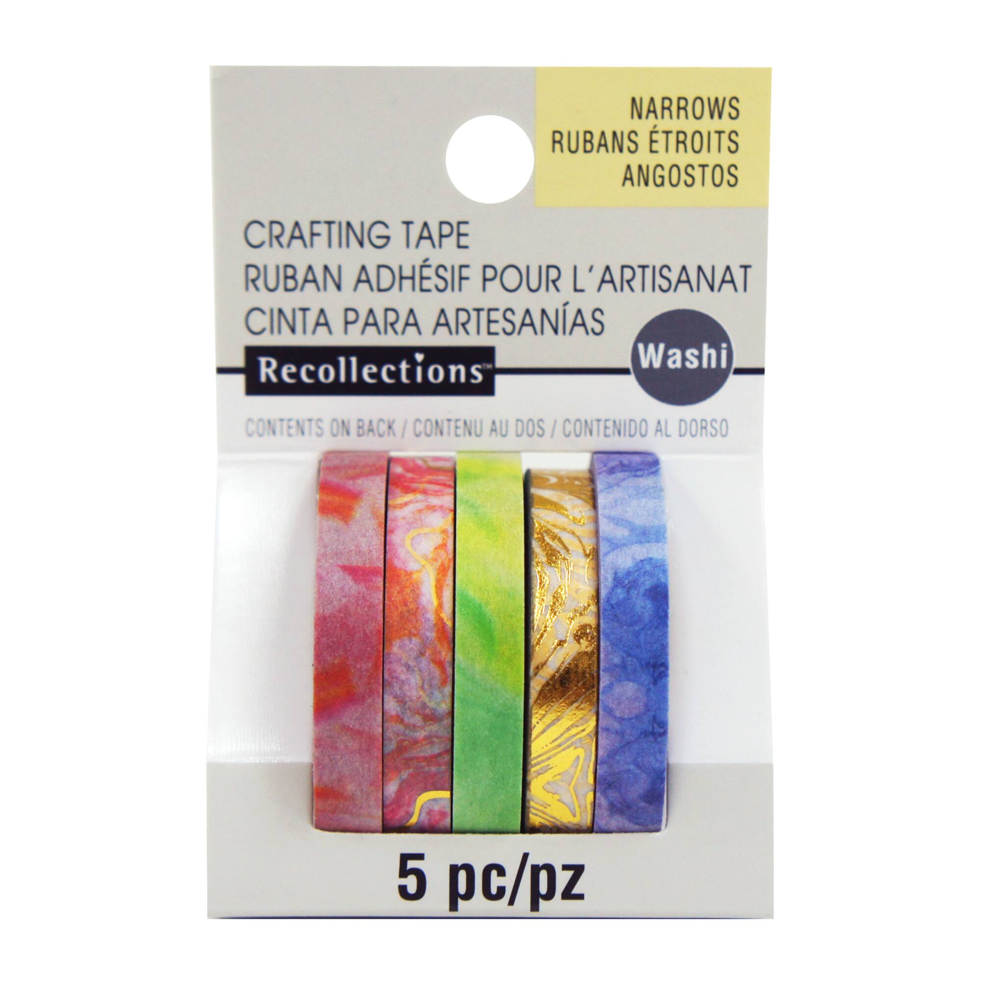 Marbling Narrow Crafting Washi Tape Set by Recollections™